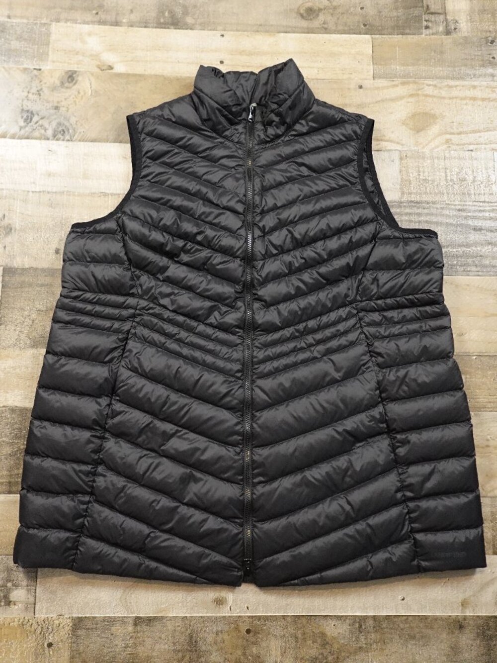Lands' End Wanderweight Packable Down Vest Women's 2X Black Puffer Lightweight